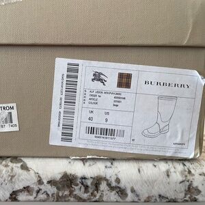 Burberry Haymarket Check Plaid Women’s Rain Boots Size UK 40 US 9